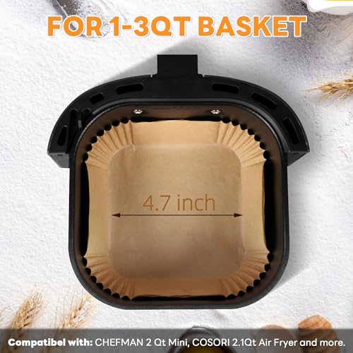 130 Pcs Disposable Air Fryer Liners for 1-3 Quart Mini Fryers