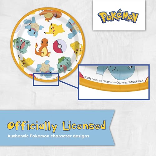 Pokemon Birthday Party Decorations Kit with Banner & Tablecloth