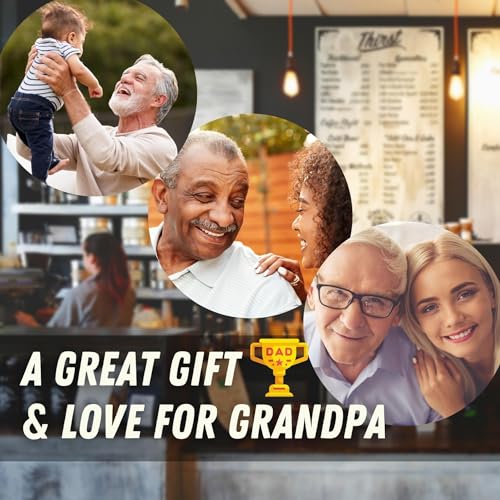 Personalized Grandpa Coffee Mug 12oz Stainless Steel Gift for Christmas Fathers Day Birthday