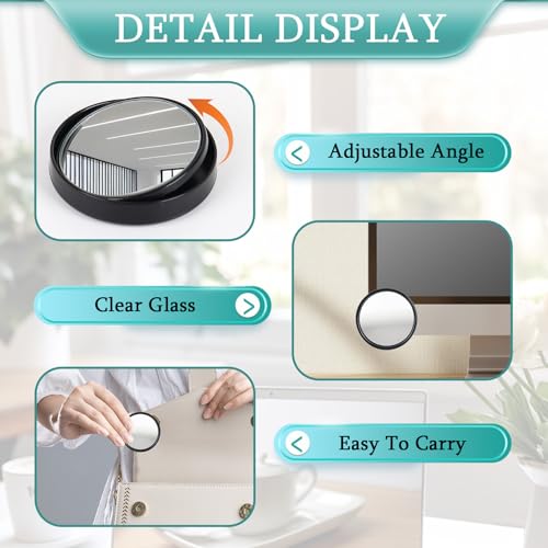 4PCS Adjustable Computer Monitor Rear View Mirrors for Office Cubicle Desk