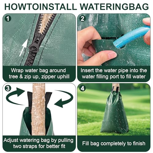 20-Gallon Slow Release Tree Watering Bags, Drip Irrigation System (3 Pack)