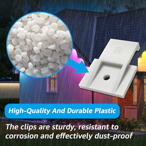 150pcs Outdoor LED Light Mounting Clips with Screws for Extension Cords