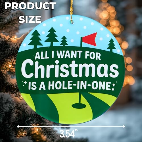 SOLMAY Golf Christmas Ornament — Hole-in-One Quote Variation