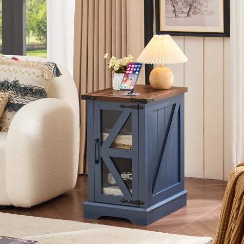 3-Piece Farmhouse Coffee Table and Nightstand Set with Hidden Storage