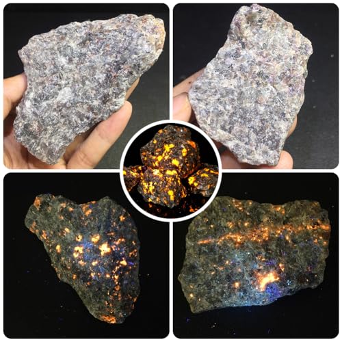 Natural Yooperlite Stones 0.67lb Rough Crystals for Tumbling and Home Decor