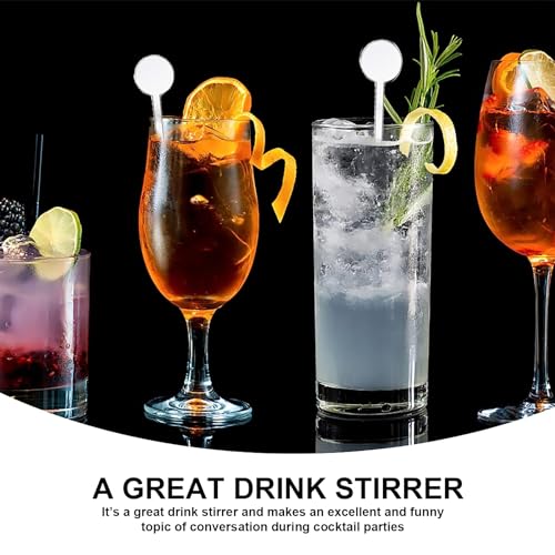 100 Clear Plastic Cocktail Stir Sticks - 7 Inch Beverage Mixing Stirrers
