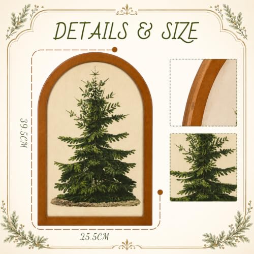 Qinyoung Rustic Wooden Christmas Tree Serving Tray 11" x 10" for Holiday Decor and Entertaining