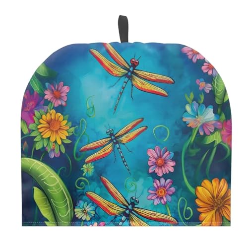 Insulated Tea Cozy for Teapot - Floral Dragonfly Print Thermal Cover