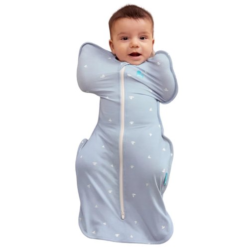 Love To Dream Swaddle Up - Soft Bamboo Fabric Wearable Blanket | Arms Up Design, 1.0 TOG, Small 8-13 lbs, Boats Mist