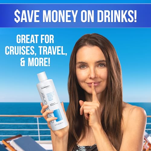 GoPong 4-Pack Travel Liquor Flasks - Hidden Alcohol Bottles for Cruises
