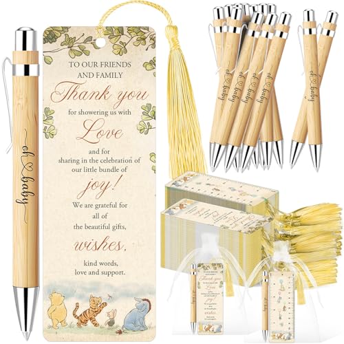 90-Piece Baby Shower Favor Set: 30 Pens, 30 Bookmarks, and 30 Gift Bags