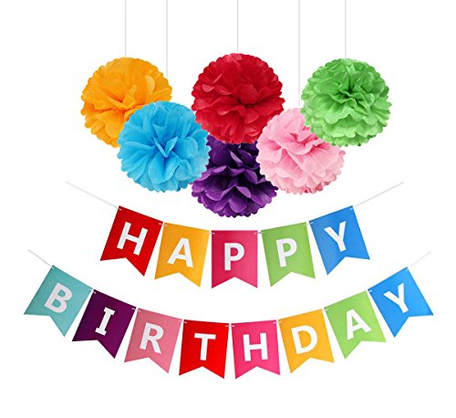 Colorful Happy Birthday Banner - Pre-Strung Party Decoration