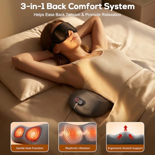 Triple Spine Back Massager with Heat, Vibration & Stretching - Relax & Pain Relief