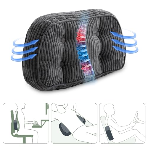 Lumbar Support Pillow for Recliner & Office Chair - Dark Grey