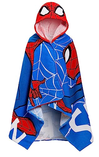 Spider-Man Kids Hooded Towel - 100% Cotton Bath & Beach Poncho for Boys