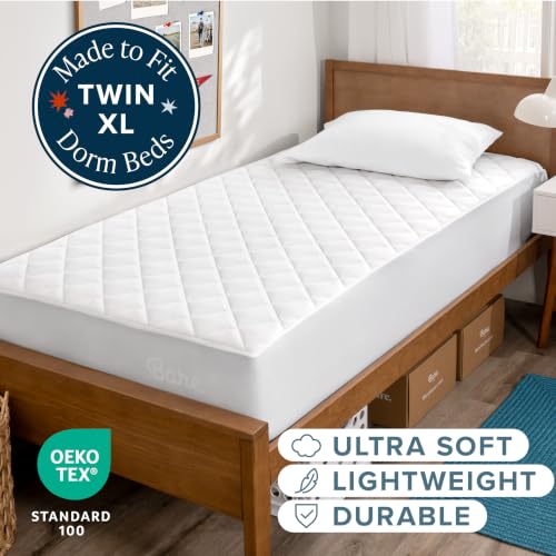 Bare Home Twin XL Quilted Fitted Mattress Pad - Deep Pocket Cover