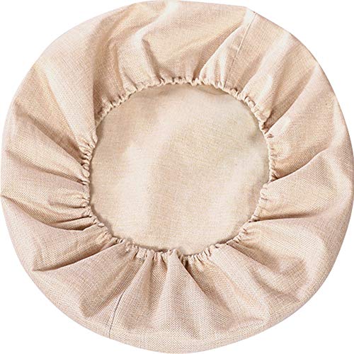 Round Floor Pillow Cover 24-Inch Beige Linen Meditation Cushion Protector