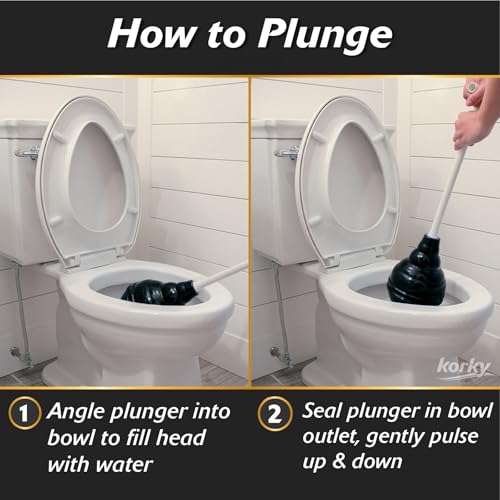 Heavy Duty Toilet Plunger with Telescoping Handle – Beehive Design