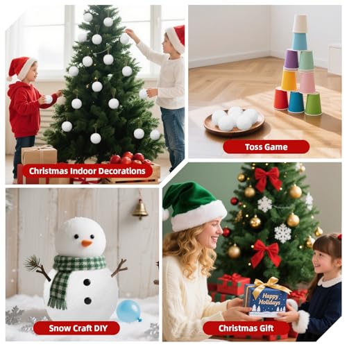Soft Indoor Fake Snowballs for Snowball Fight Games (40 Pack, 2-Inch)