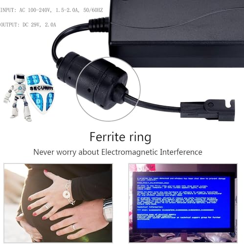Universal Recliner Power Supply Adapter, 29V 2A 2-Pin Cord & Extension