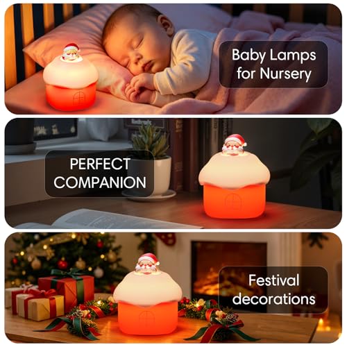 Santa Silicone Night Light - Licensed Christmas Decor & Gift