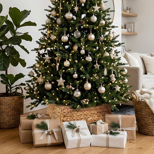 17" Square Christmas Tree Collar for Artificial Trees, Handwoven