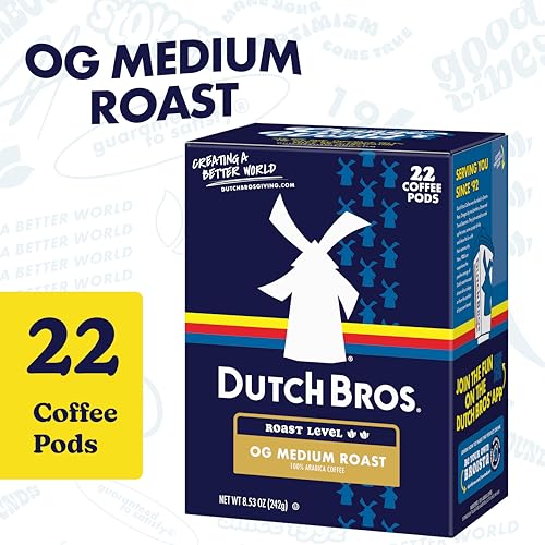 Dutch Bros OG Medium Roast Coffee Pods 22 Count Single Serve