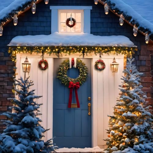 Adjustable Front Door Garland Hanger (31.5"-94.5") - No-Drill Holder
