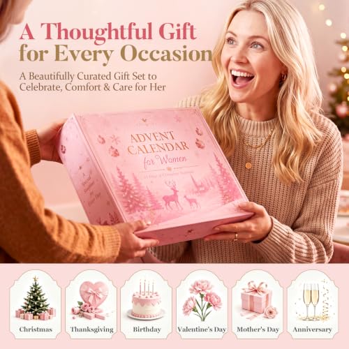 Verdenu 24-Day Advent Calendar for Women & Teen Girls Holiday Gift Set