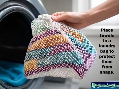 Mother-Earth Cotton Fingertip Towels 4-Pack, Soft & Absorbent Bathroom Hand Towels