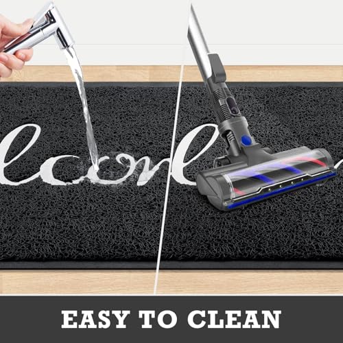 Non-Slip Welcome Door Mat, Low-Profile Entryway Rug 30" x 17.5"