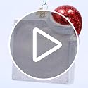 Merry Words Handcrafted Glass Blown Christmas Tree Ornament - Holiday Decor