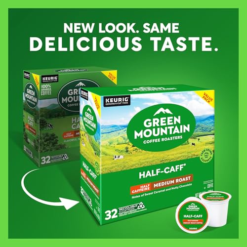 Green Mountain Coffee Roasters Half Caff, Single-Serve Keurig K-Cup