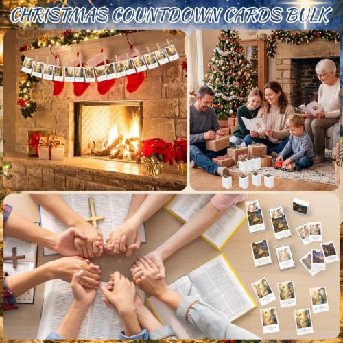 Tinlade 625 Pcs Christian Nativity Advent Calendar 2026 Cards with 25