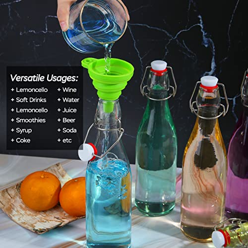 4 Pack 32oz Glass Swing Top Bottles for Fermentation and Brewing