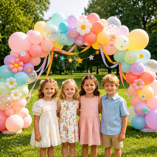 ASIYUHY 12 Inch Pastel Balloons 100 Pack Multicolor Rainbow Latex Balloons