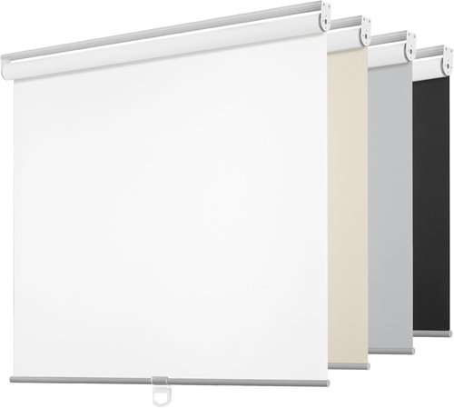 ChrisDowa 100% Blackout Roller Blinds - Cordless Thermal Insulated Shades | White, 31" W X 72" H