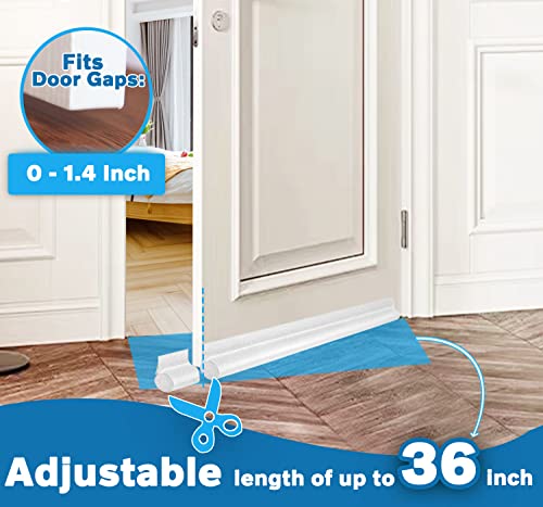 Under Door Draft Stopper 36 Inch - Insulated Door Sweep & Draft Blocker