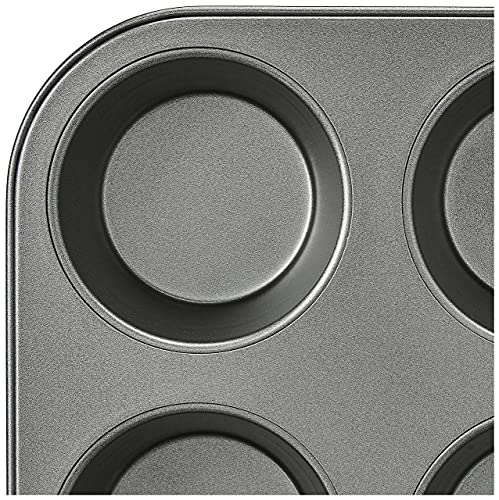 Nonstick 12-Cup Muffin Pan Set - Heavy-Duty Steel Cupcake Tray (2-Pack)