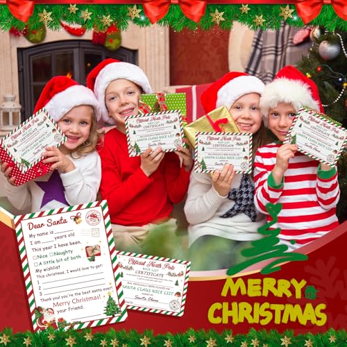 Letter to Santa Christmas Wish List Writing Kit 8 Sets Fill In The