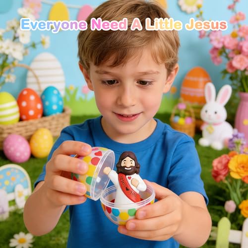 100pcs Mini Jesus Figurines - Bulk Tiny Rubber Figures for Faith Activities
