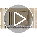 LOAAO 22x30 Inch Black Bathroom Mirror, Rounded Rectangle Metal Framed Vanity Mirror