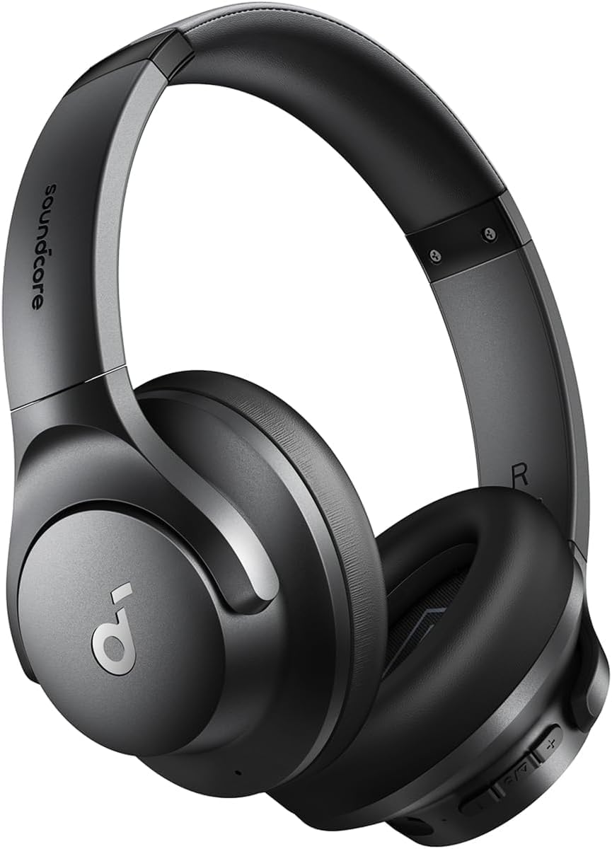 Soundcore by Anker Q20i Wireless Over-Ear Headphones - Hybrid Active Noise Cancelling, 40H Playtime, Hi-Res Audio, Big Bass | Black