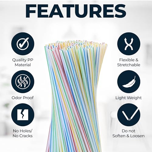 HOUZZKINGZ USA 1000 Assorted Color 5" Plastic Coffee & Cocktail Stir Sticks