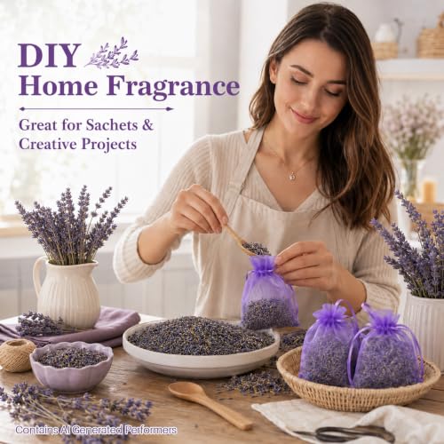 Dried Lavender Buds 3oz - Fragrant French Lavender Flowers for DIY Crafts