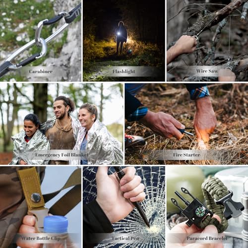 24-Day Survival Gear Advent Calendar - Tactical Camping Tools Countdown Kit
