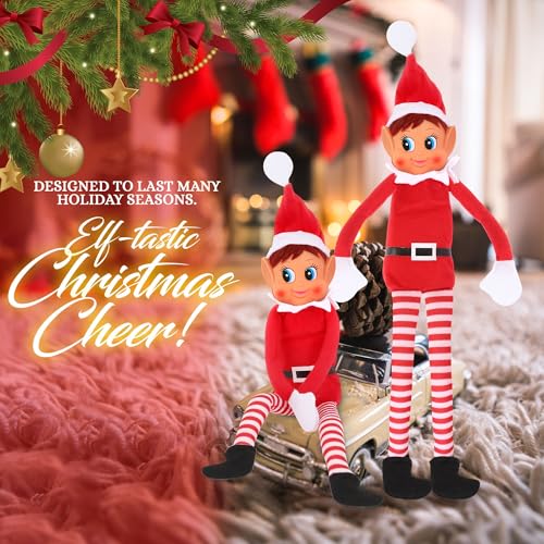 12-Inch Poseable Christmas Naughty Elf Girl Plush Doll & Novelty Toy