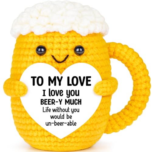 Handmade Crochet Beer Doll Anniversary Gift for Boyfriend Husband