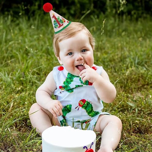 Caterpillar 1st Birthday Hat - Baby First Birthday Party Crown Photo Prop