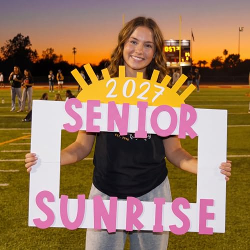 2027 Senior Sunrise Photo Booth Frame - Large Back to School Party Prop